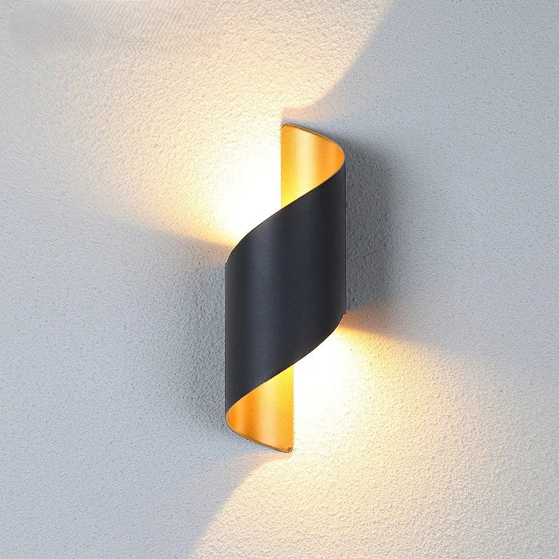 tonivar Spiral LED Wall Sconce 10W Aluminum Modern Nordic Black/Gold/White